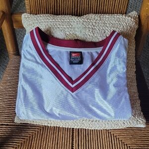 Nike team basketball jersey, white/burgandy, size XXL